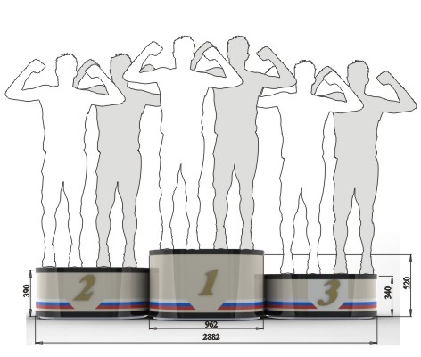 Пьедестал почета чертеж