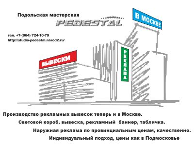 Рекламные Вывески в Москве